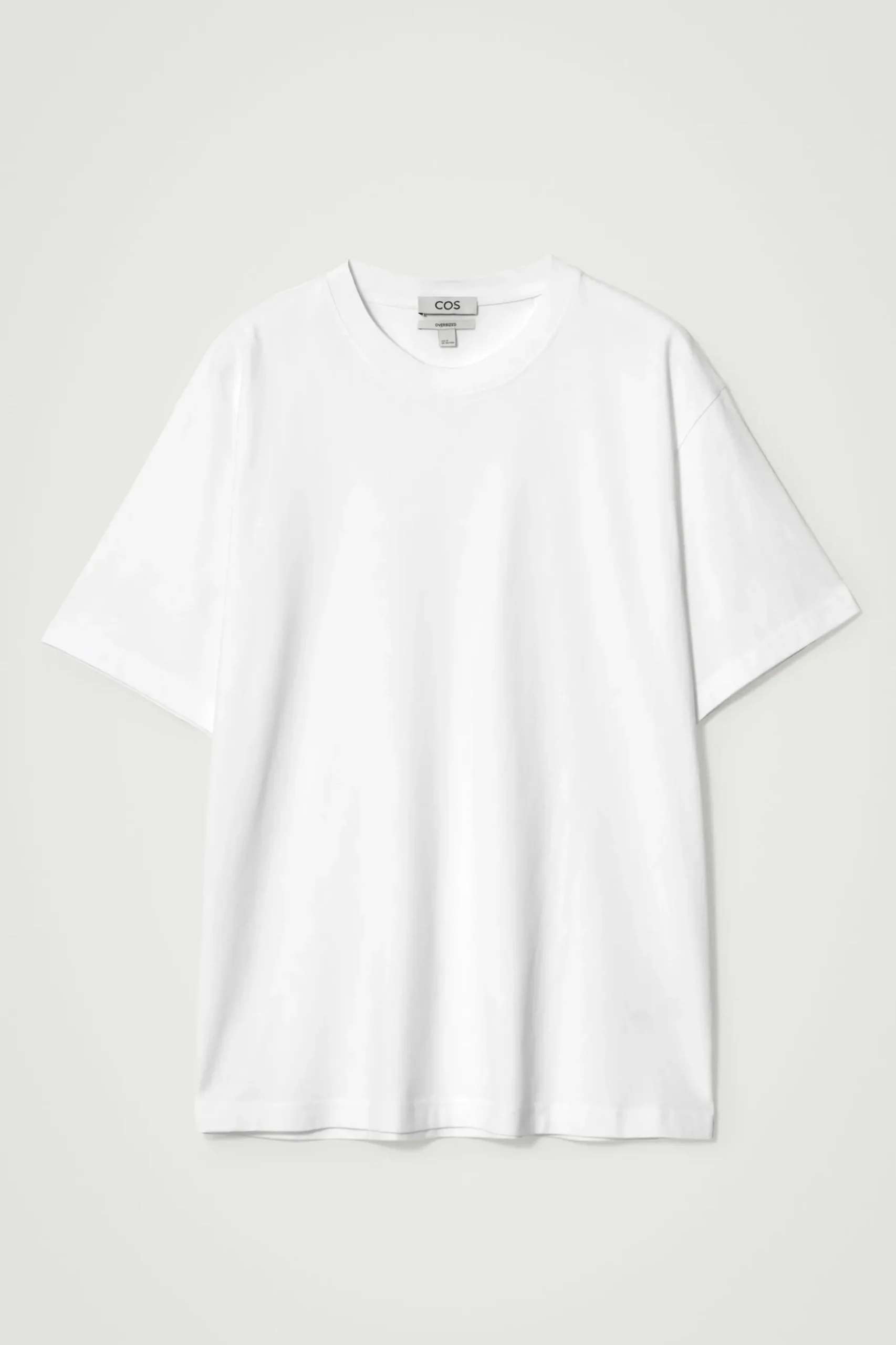 Best COS BAWEŁNIANY T-SHIRT OVERSIZE Biały