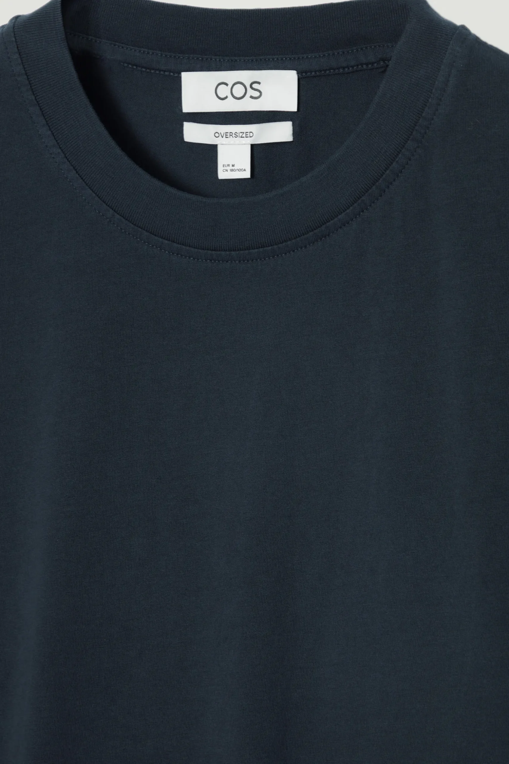 Best COS BAWEŁNIANY T-SHIRT OVERSIZE Granatowy