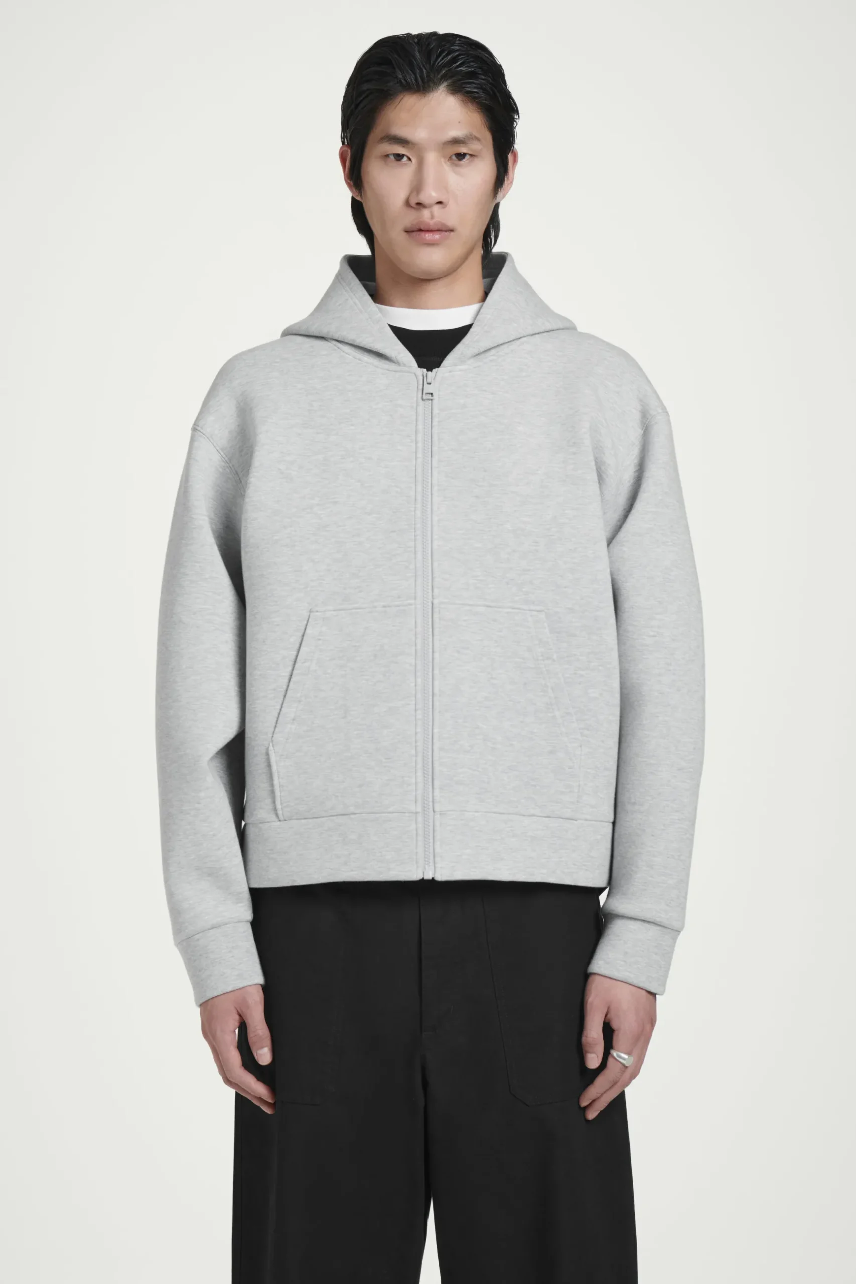 Discount COS BLUZA Z PIANKI NEOPRENOWEJ – OVERSIZED FIT Szary