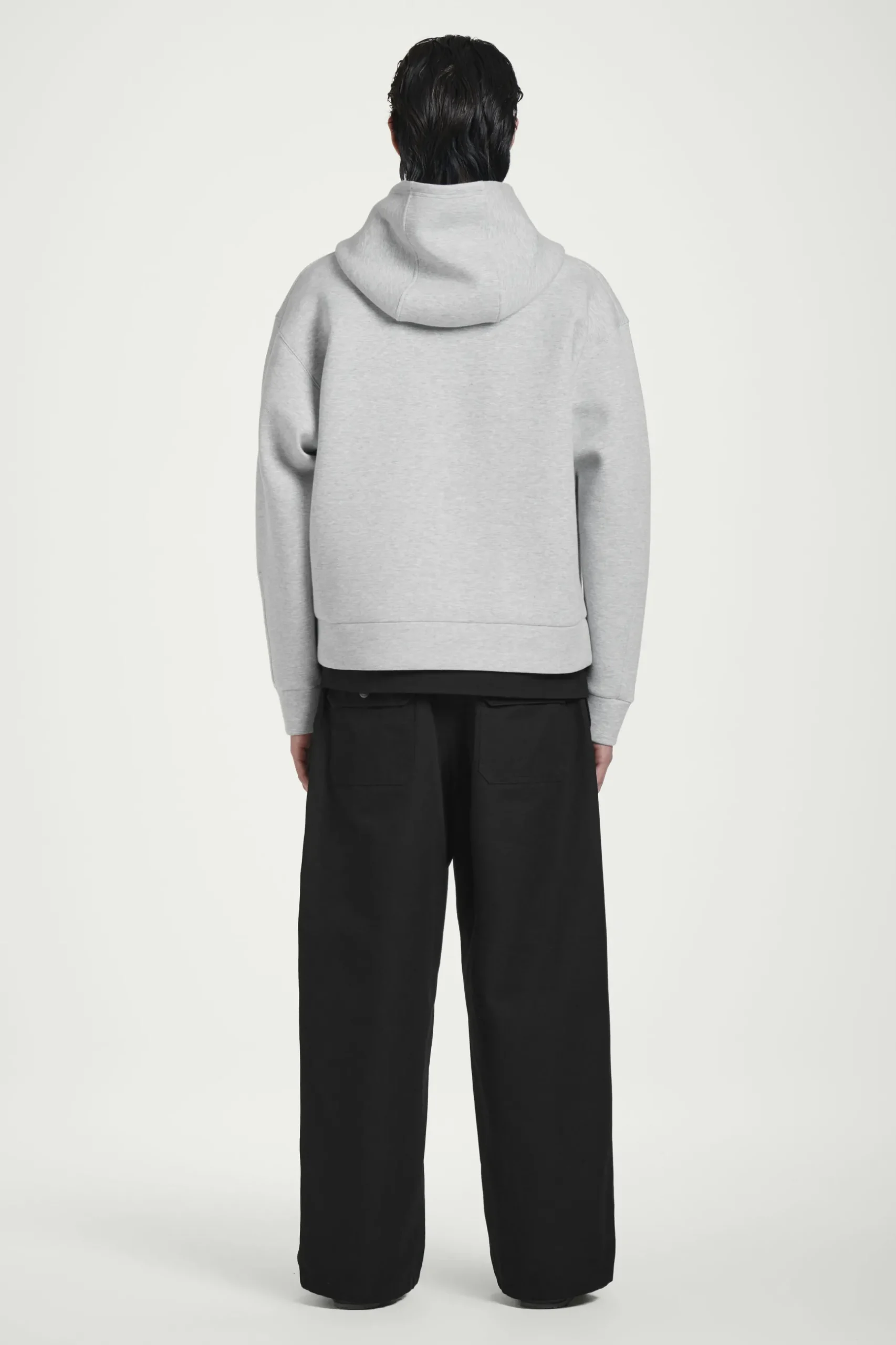 Discount COS BLUZA Z PIANKI NEOPRENOWEJ – OVERSIZED FIT Szary