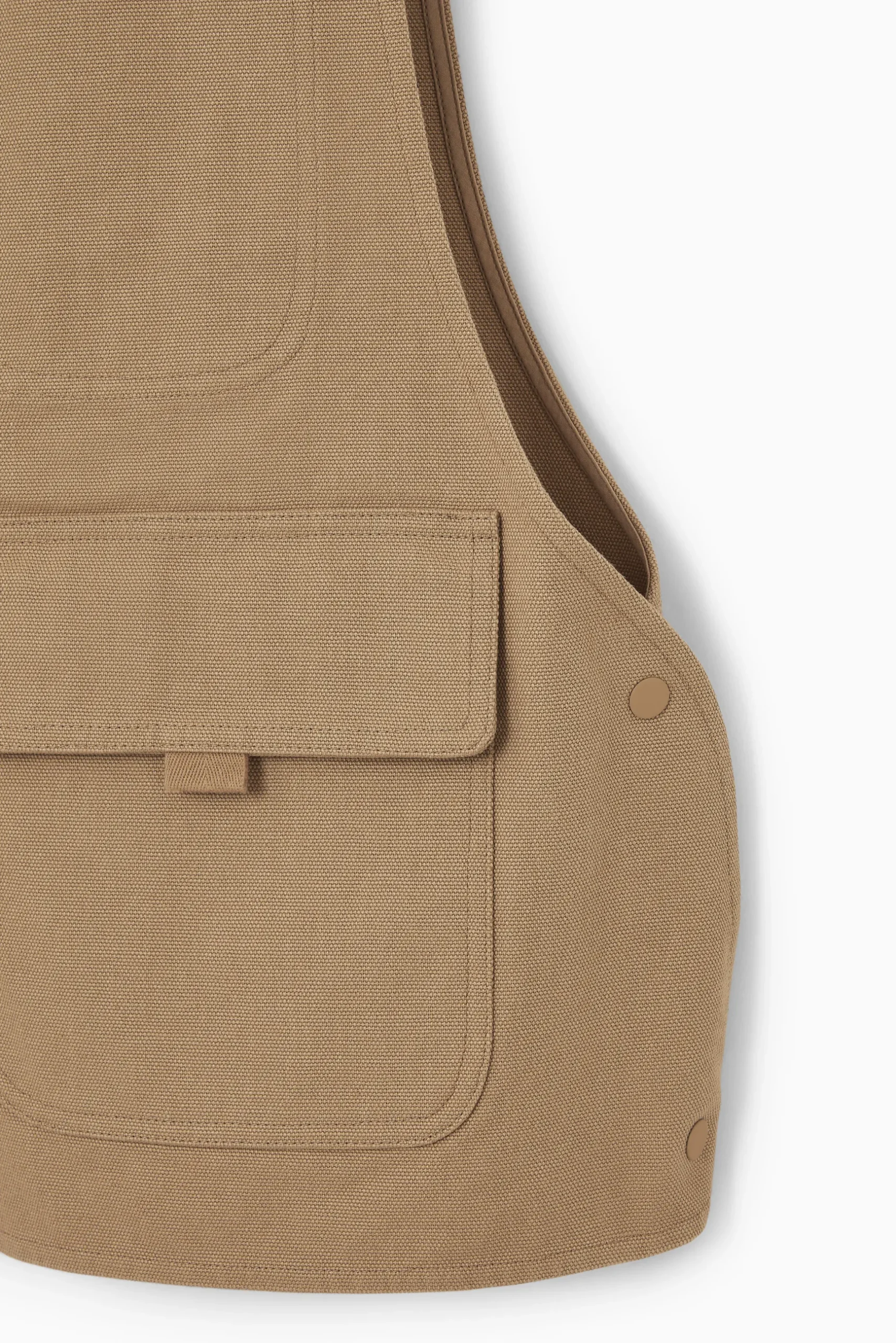 Fashion COS HYBRYDOWA KAMIZELKA W STYLU UTILITY Z SUWAKIEM Ciemnobeżowy