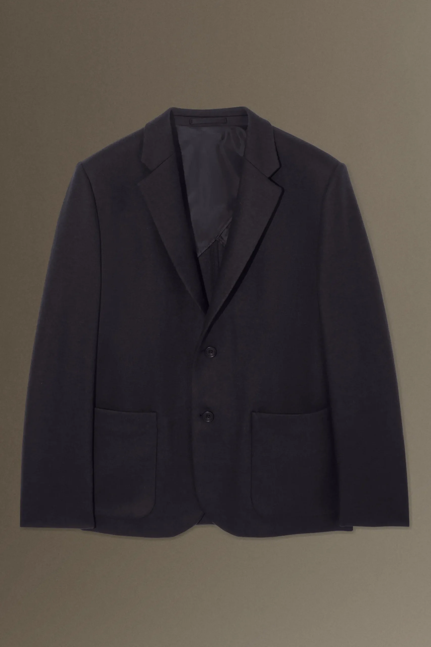 Discount COS JEDNORZĘDOWA MARYNARKA Z DŻERSEJU RELAXED FIT Granatowy