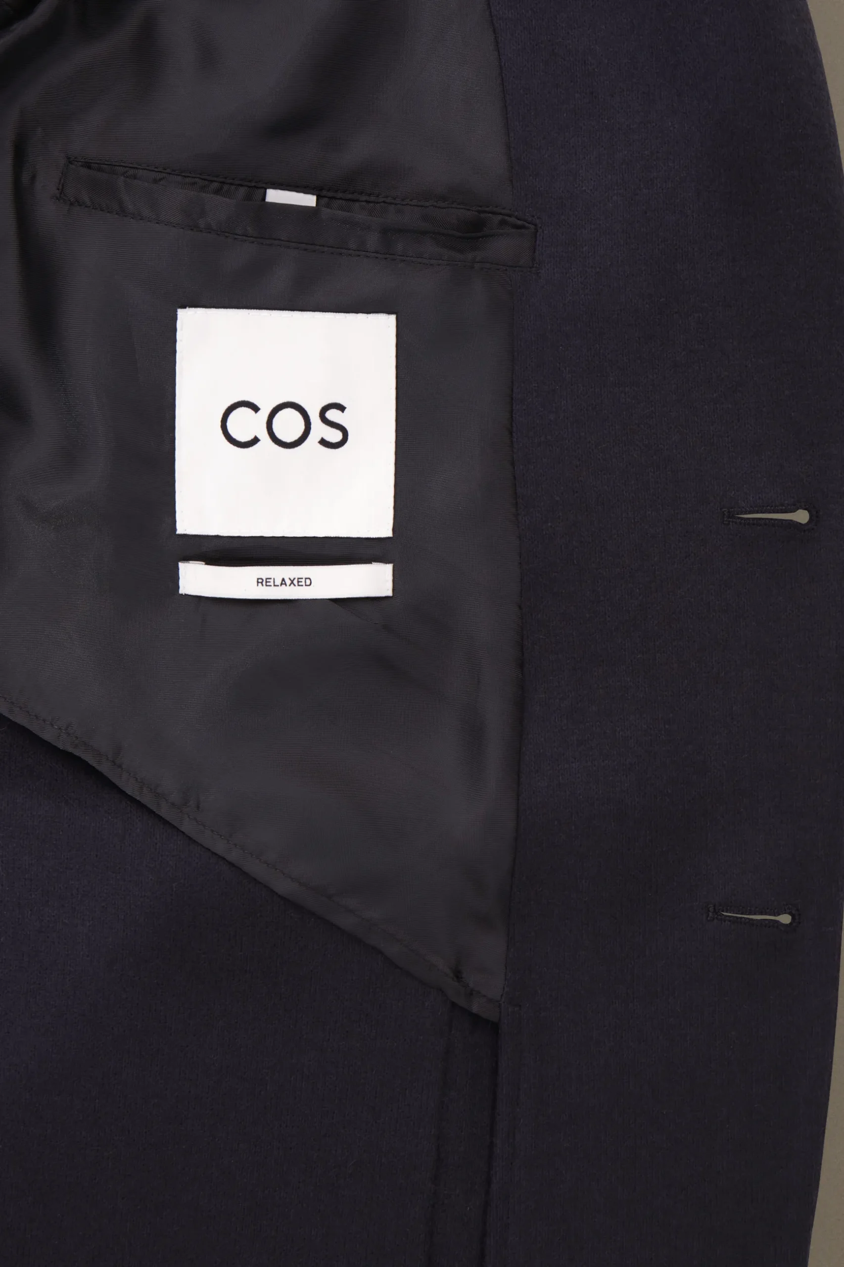 Discount COS JEDNORZĘDOWA MARYNARKA Z DŻERSEJU RELAXED FIT Granatowy