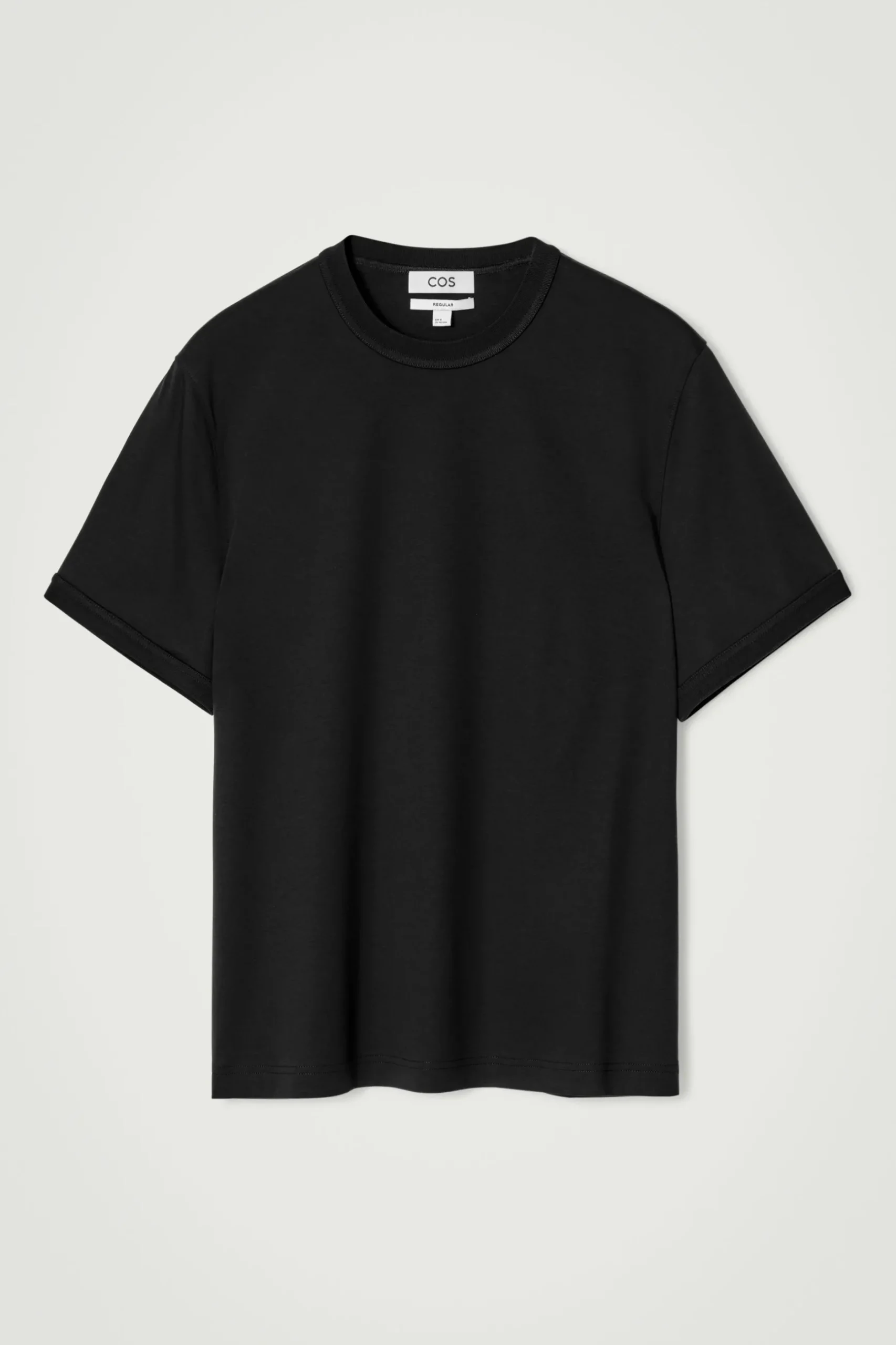 Best COS KLASYCZNY T-SHIRT Z BAWEŁNY MERCERYZOWANEJ Czarny