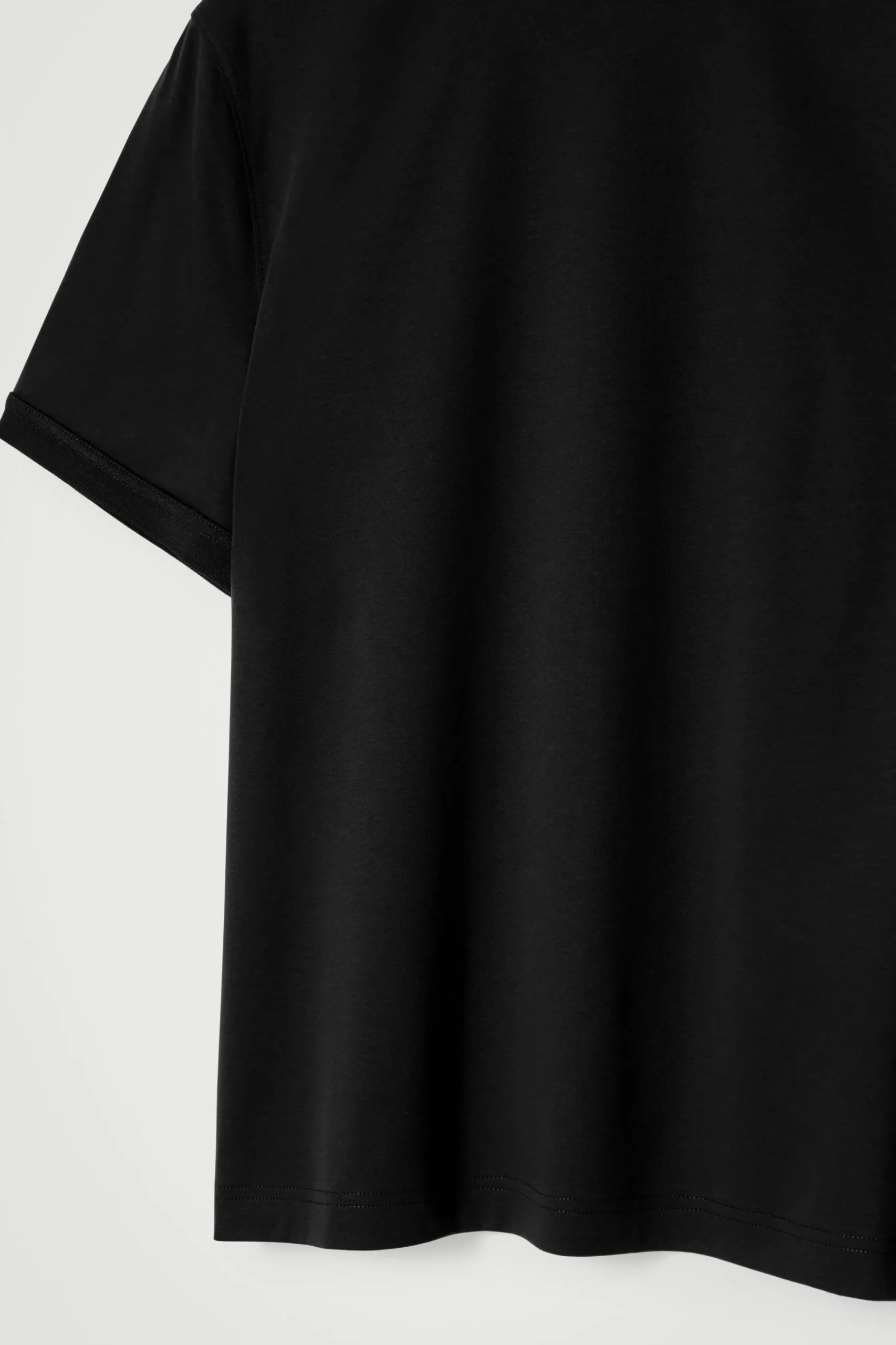 Best COS KLASYCZNY T-SHIRT Z BAWEŁNY MERCERYZOWANEJ Czarny