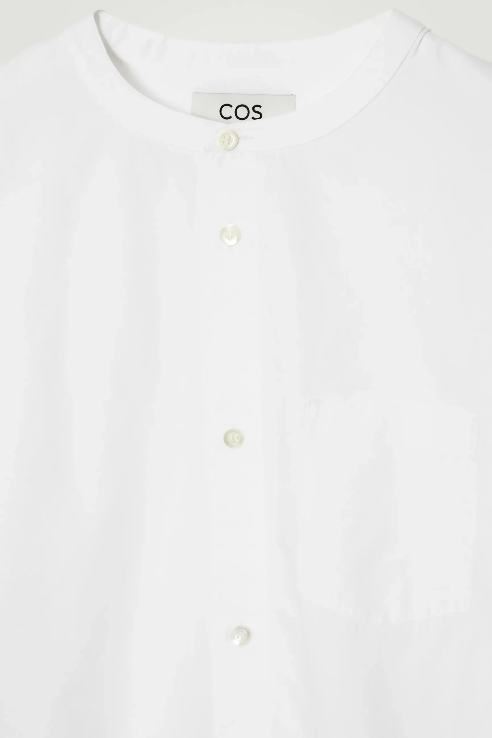 Fashion COS KOKONOWA BAWEŁNIANA KOSZULA – OVERSIZED FIT Biały