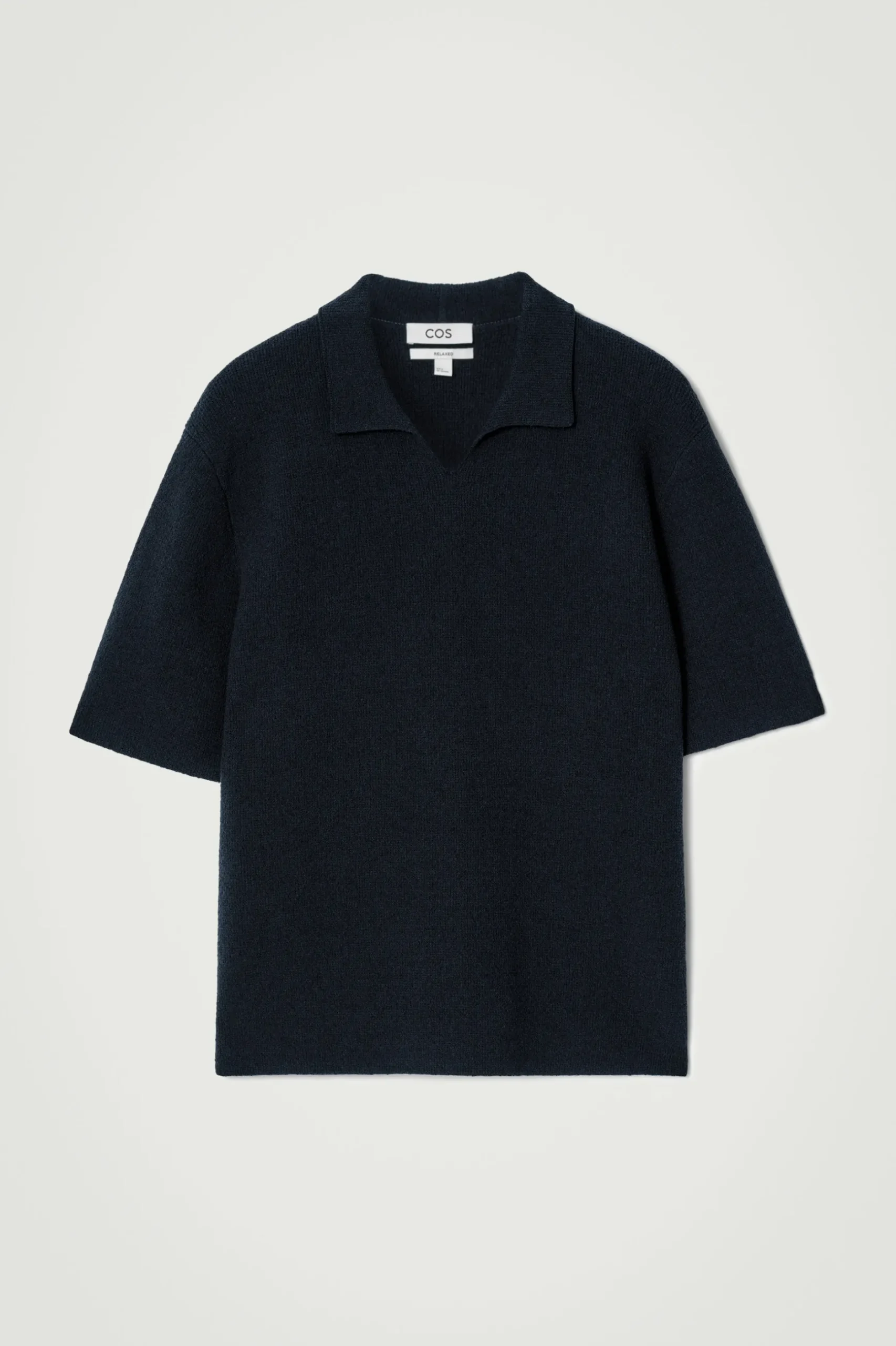 Sale COS KOSZULKA POLO Z DZIANINY BOUCLÉ Granatowy