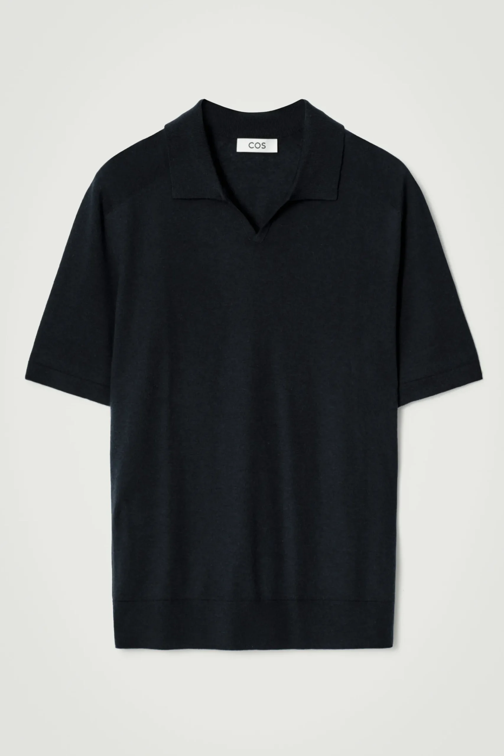 Best COS KOSZULKA POLO Z OTWARTYM KOŁNIERZYKIEM Granatowy
