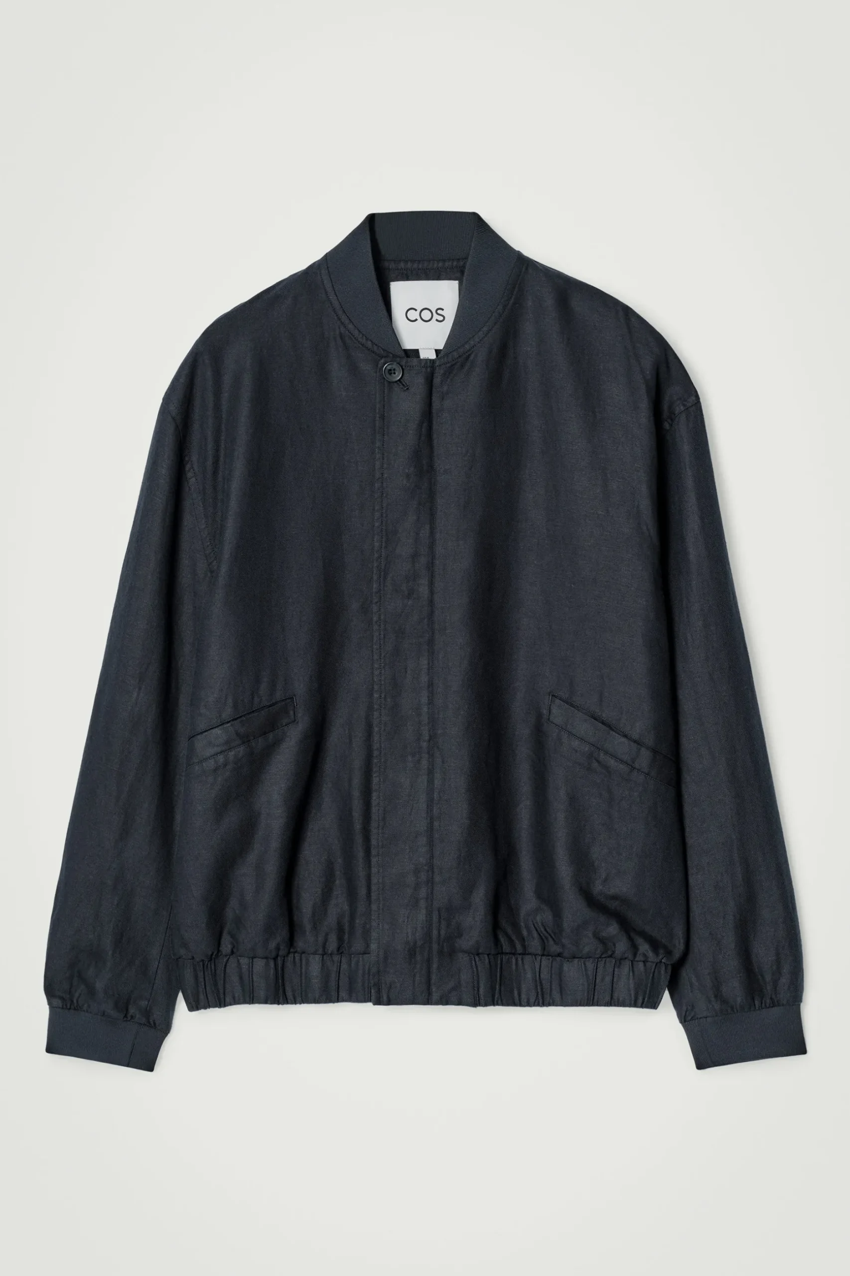 Fashion COS KURTKA BOMBERKA Z LNEM Indygo