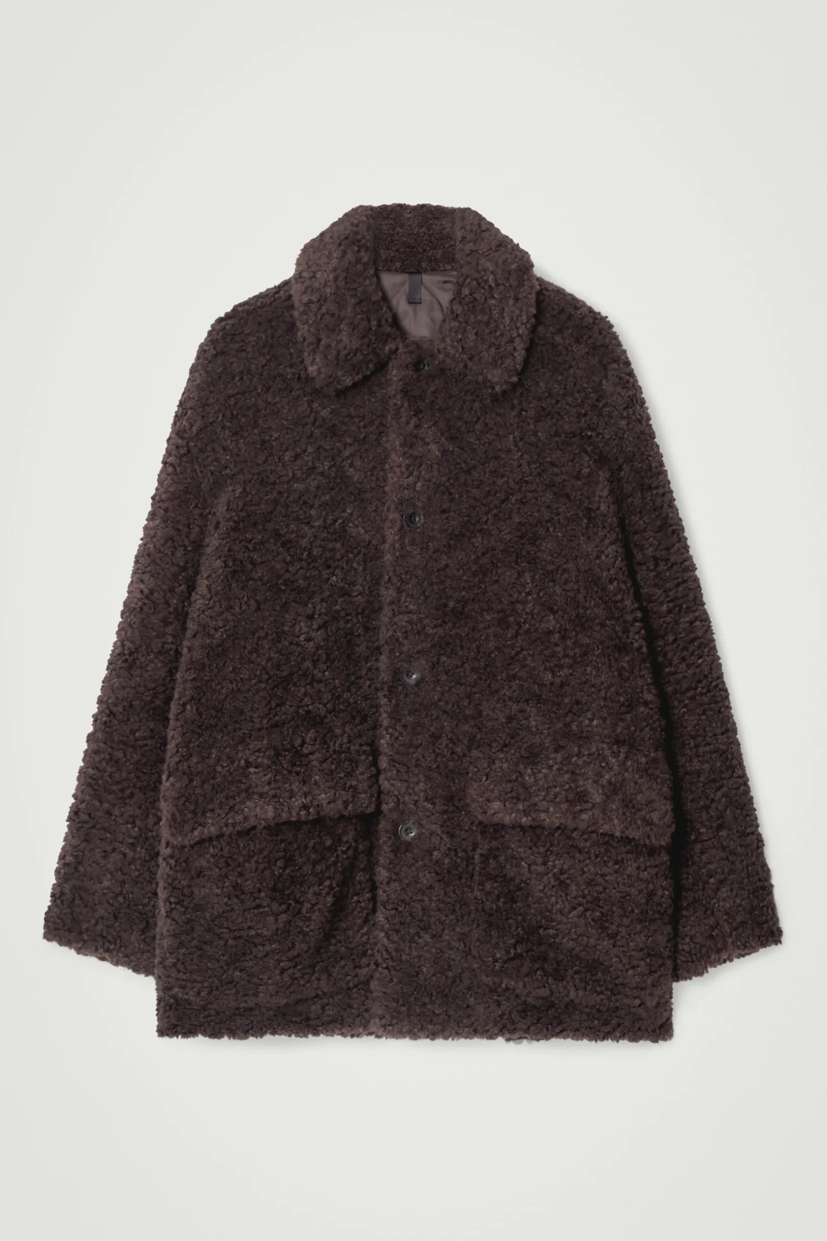Fashion COS KURTKA Z MISIA Z WYPEŁNIENIEM Ciemnobrązowy