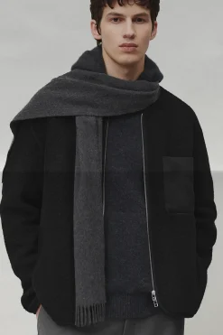 Fashion COS KURTKA Z POLAREM Czarny