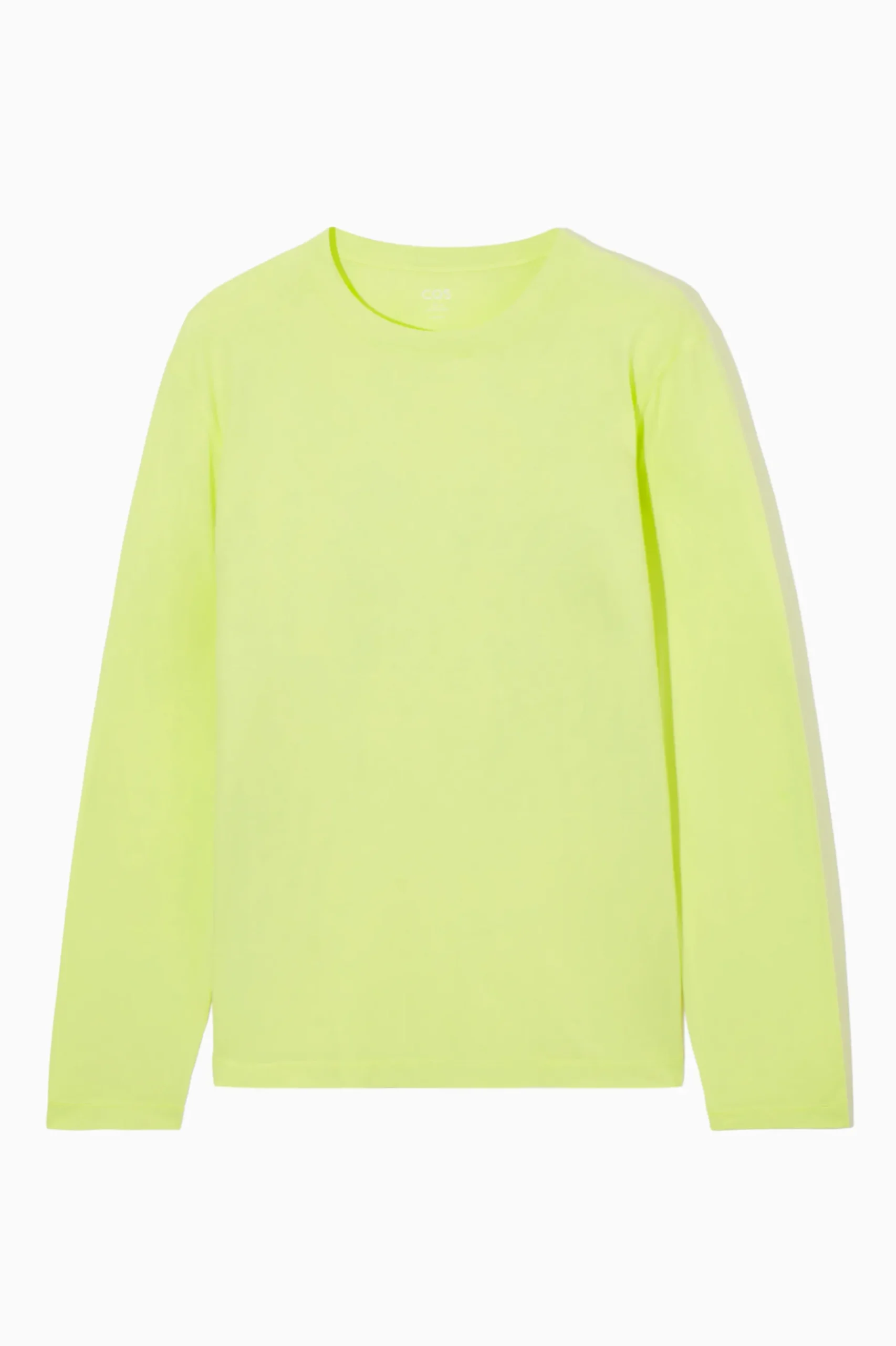 Fashion COS LEKKI T-SHIRT Z DŁUGIM RĘKAWEM Jasnożółty
