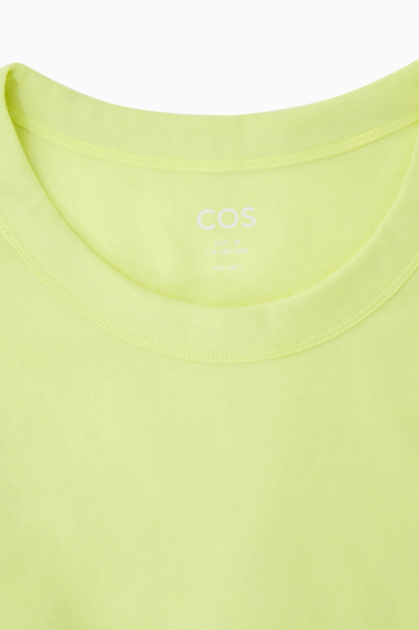 Fashion COS LEKKI T-SHIRT Z DŁUGIM RĘKAWEM Jasnożółty