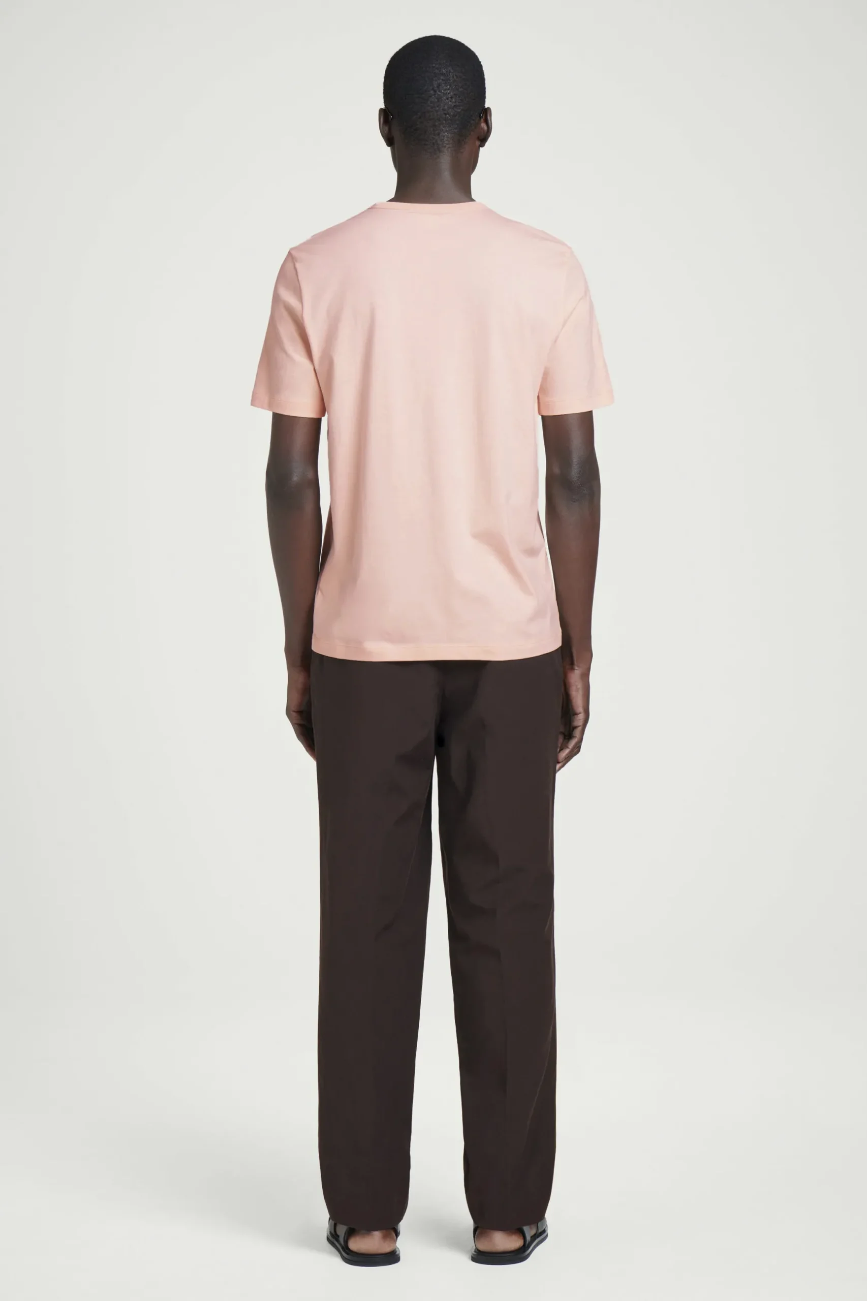 Fashion COS LEKKI T-SHIRT ZE SZCZOTKOWANEJ BAWEŁNY Morelowy
