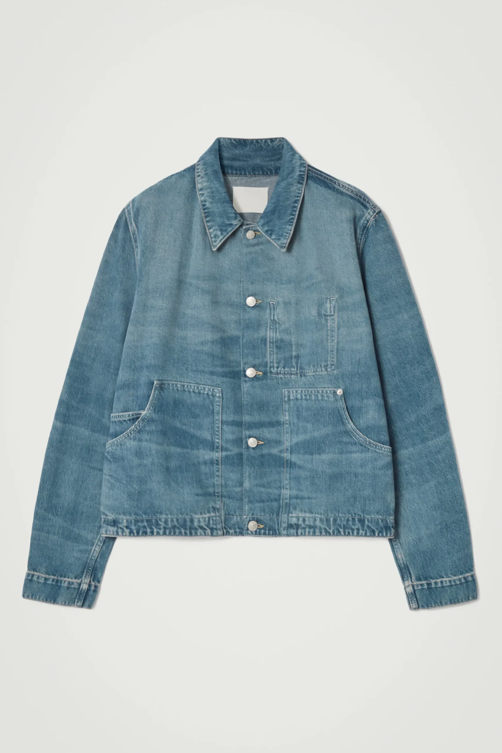 Fashion COS LUŹNA KURTKA JEANSOWA Spranyniebieski