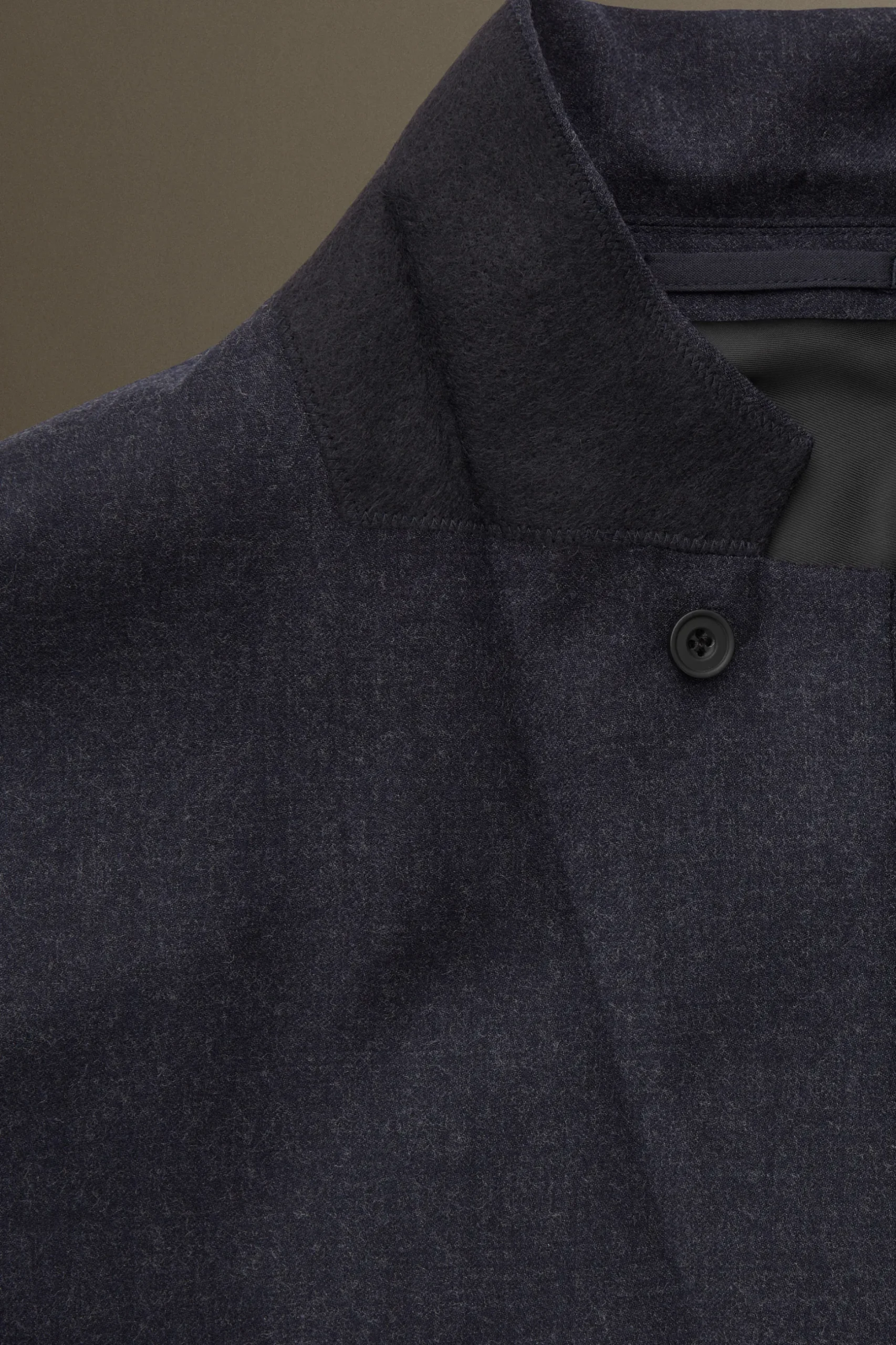 Fashion COS MARYNARKA Z WEŁNIANEJ FLANELI REGULAR FIT Granatowymelanż