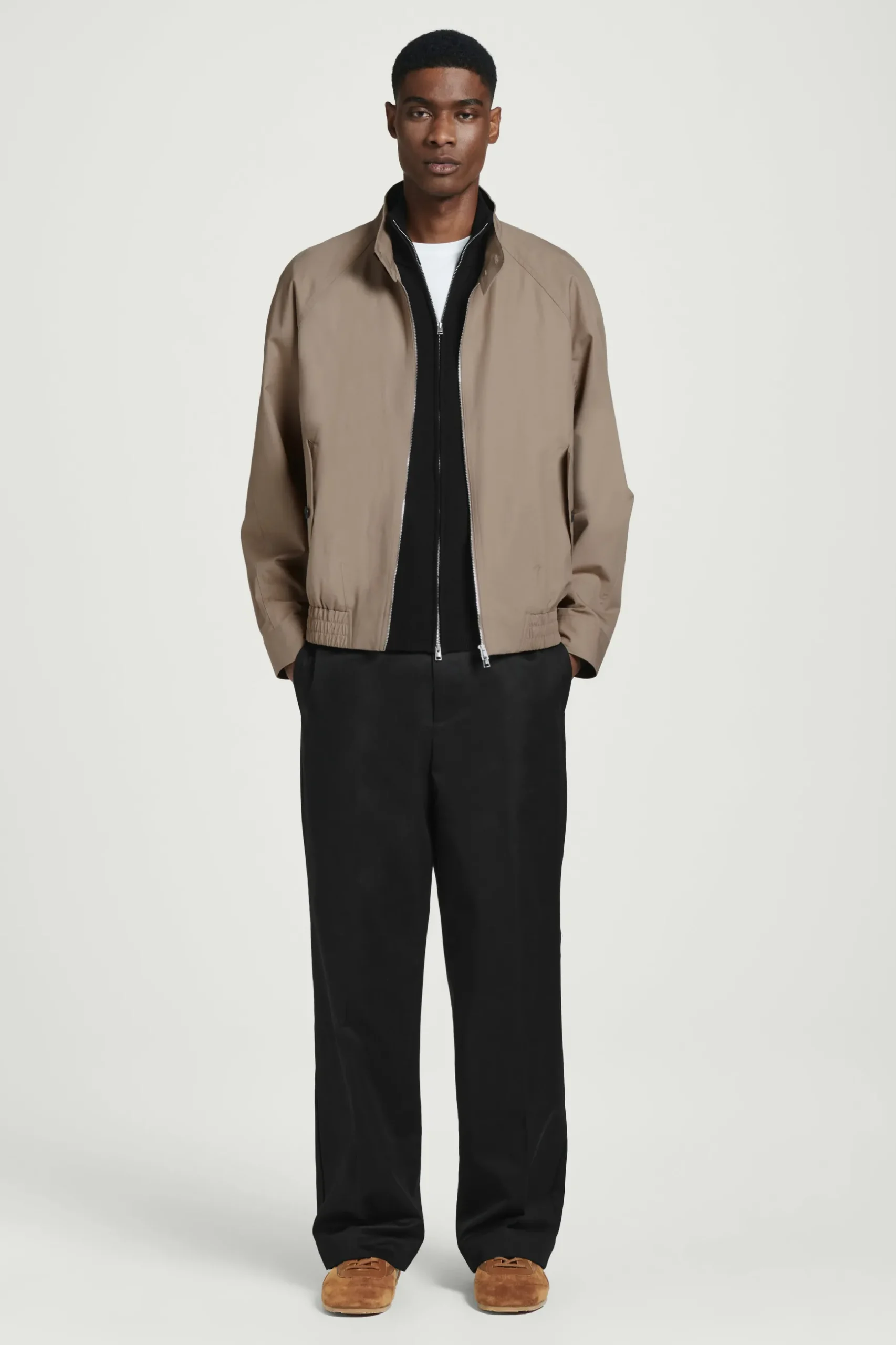 New COS MINIMALISTYCZNE BUTY SPORTOWE Z ZAMSZU Koniakowy