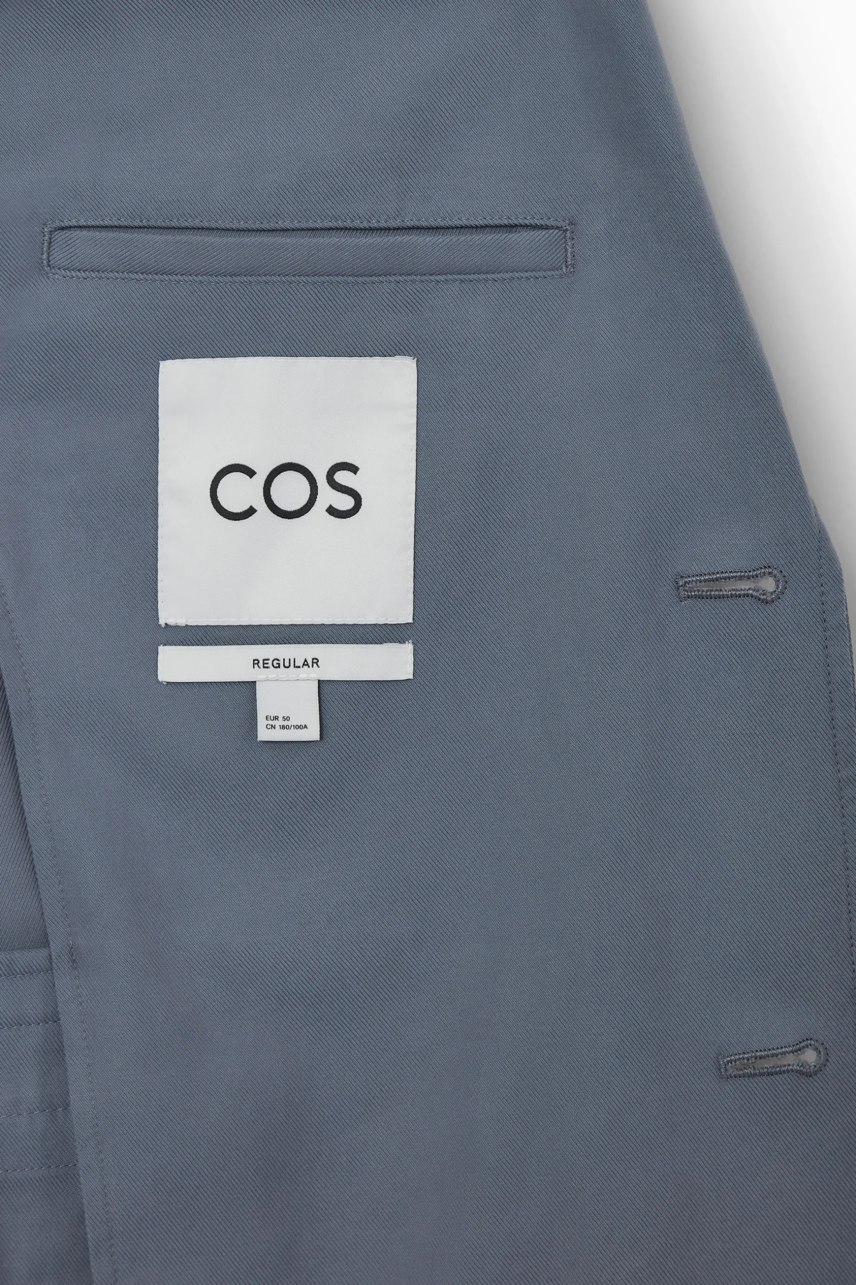Fashion COS NIESTRUKTURALNA MARYNARKA – REGULAR FIT Niebieski