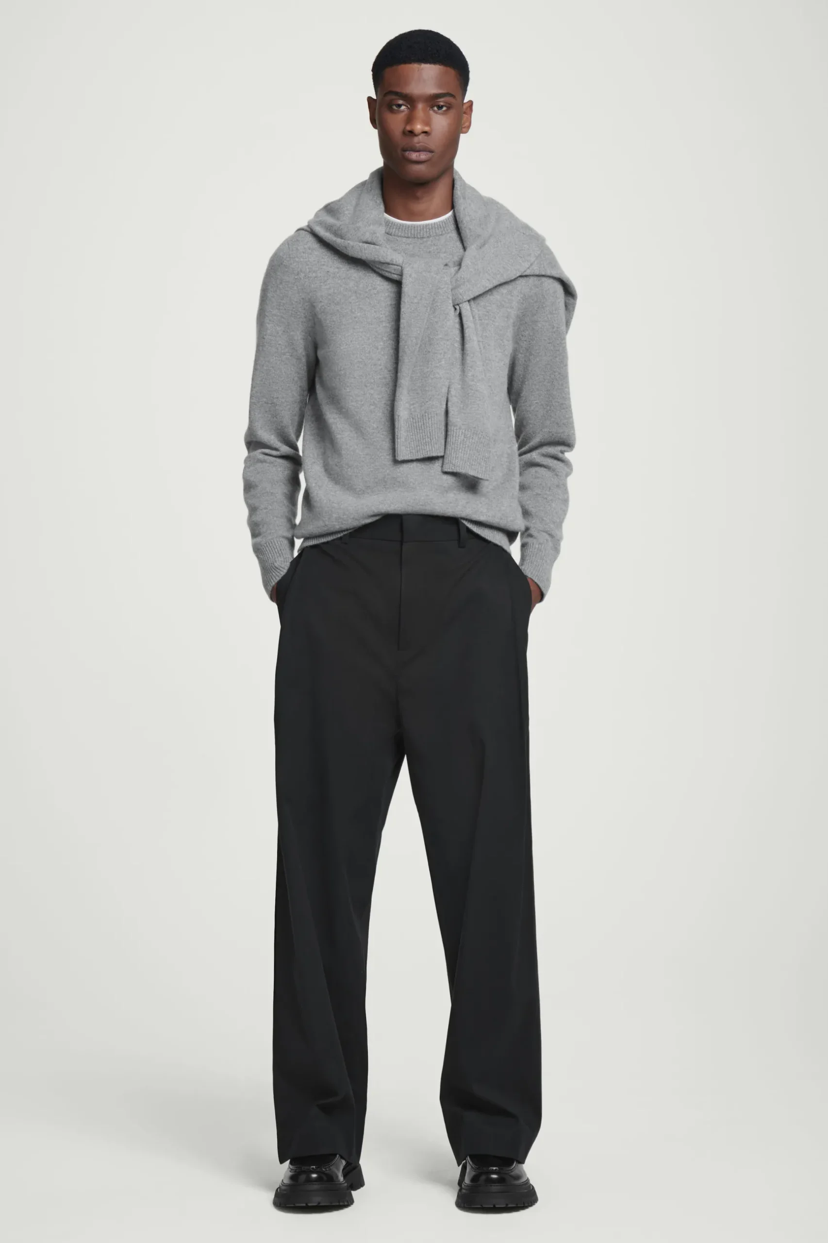 Discount COS SWETER Z CZYSTEGO KASZMIRU Szary