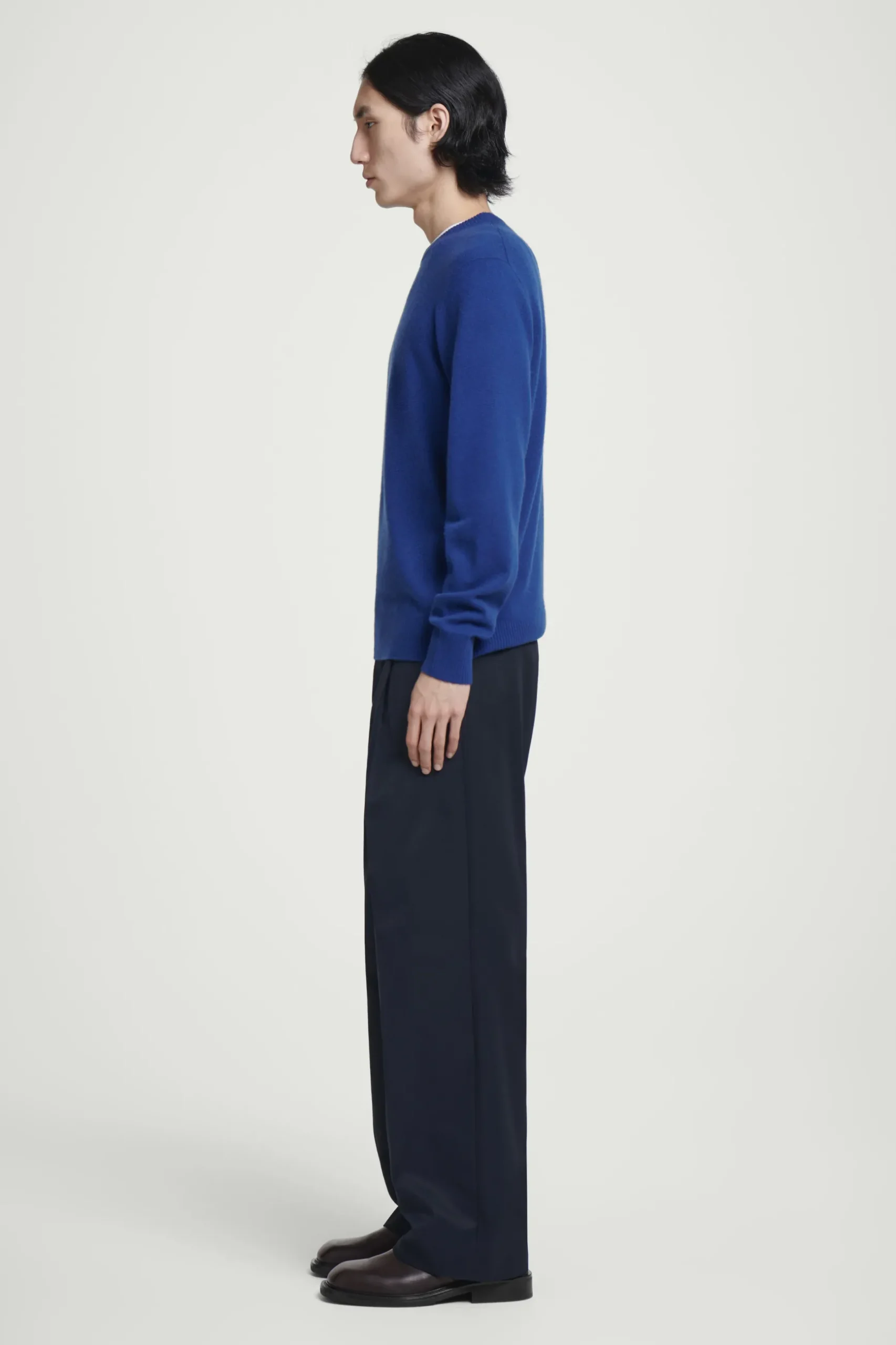 Discount COS SWETER Z CZYSTEGO KASZMIRU Kobaltowy