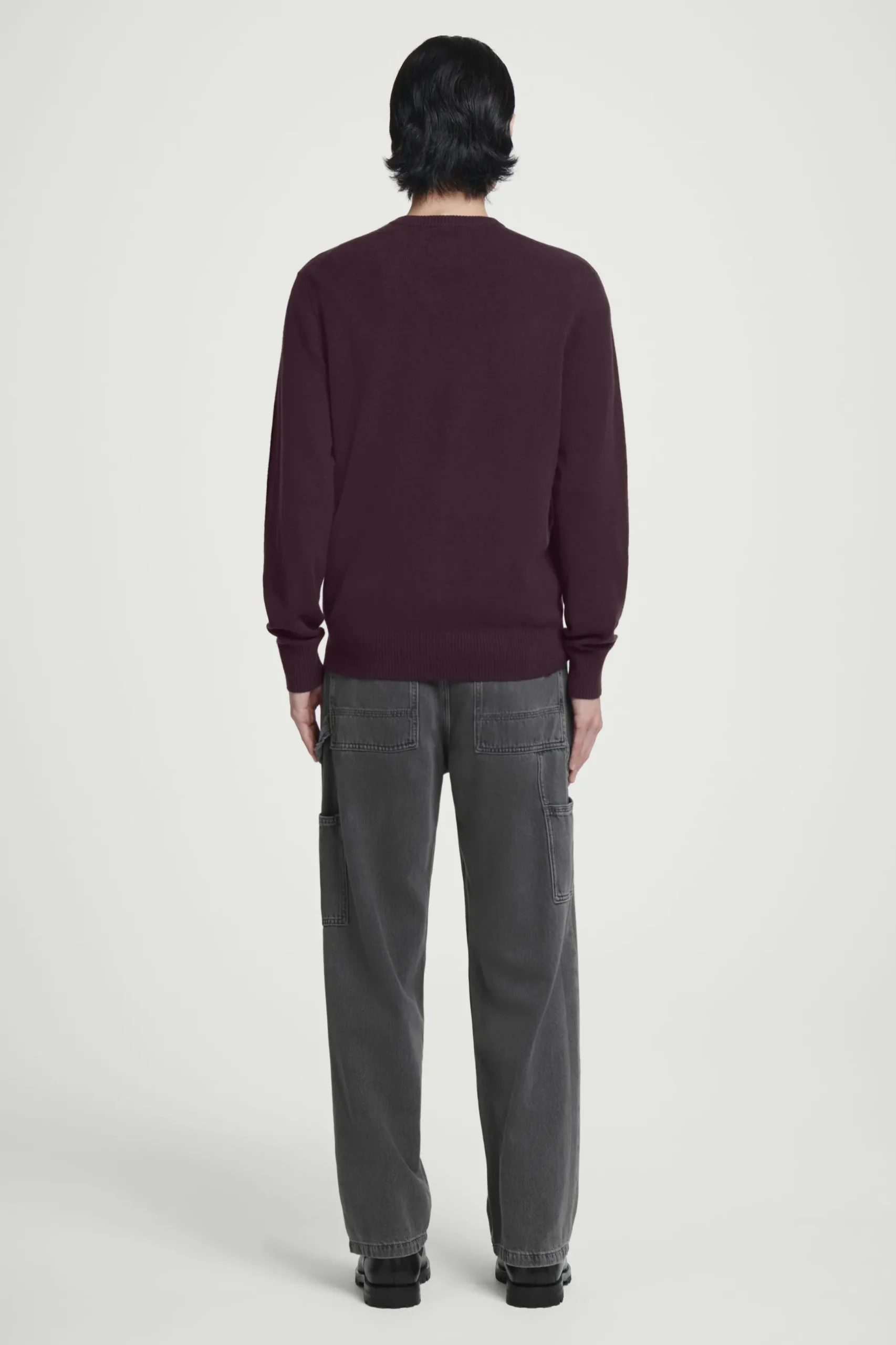 Sale COS SWETER Z CZYSTEGO KASZMIRU Burgundowy
