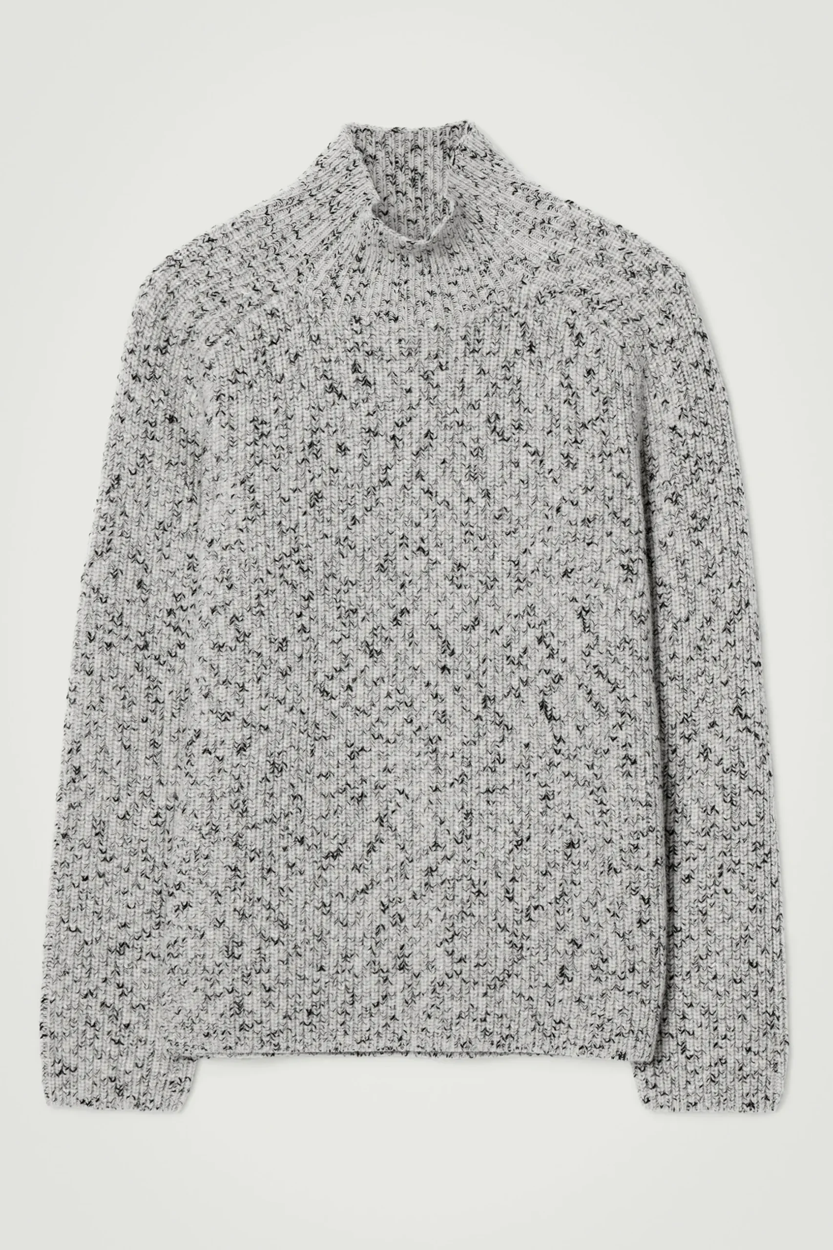 Online COS SWETER Z DZIANINY Z WEŁNĄ ZE SKRĘCANYMI WŁÓKNAMI Jasnoszary