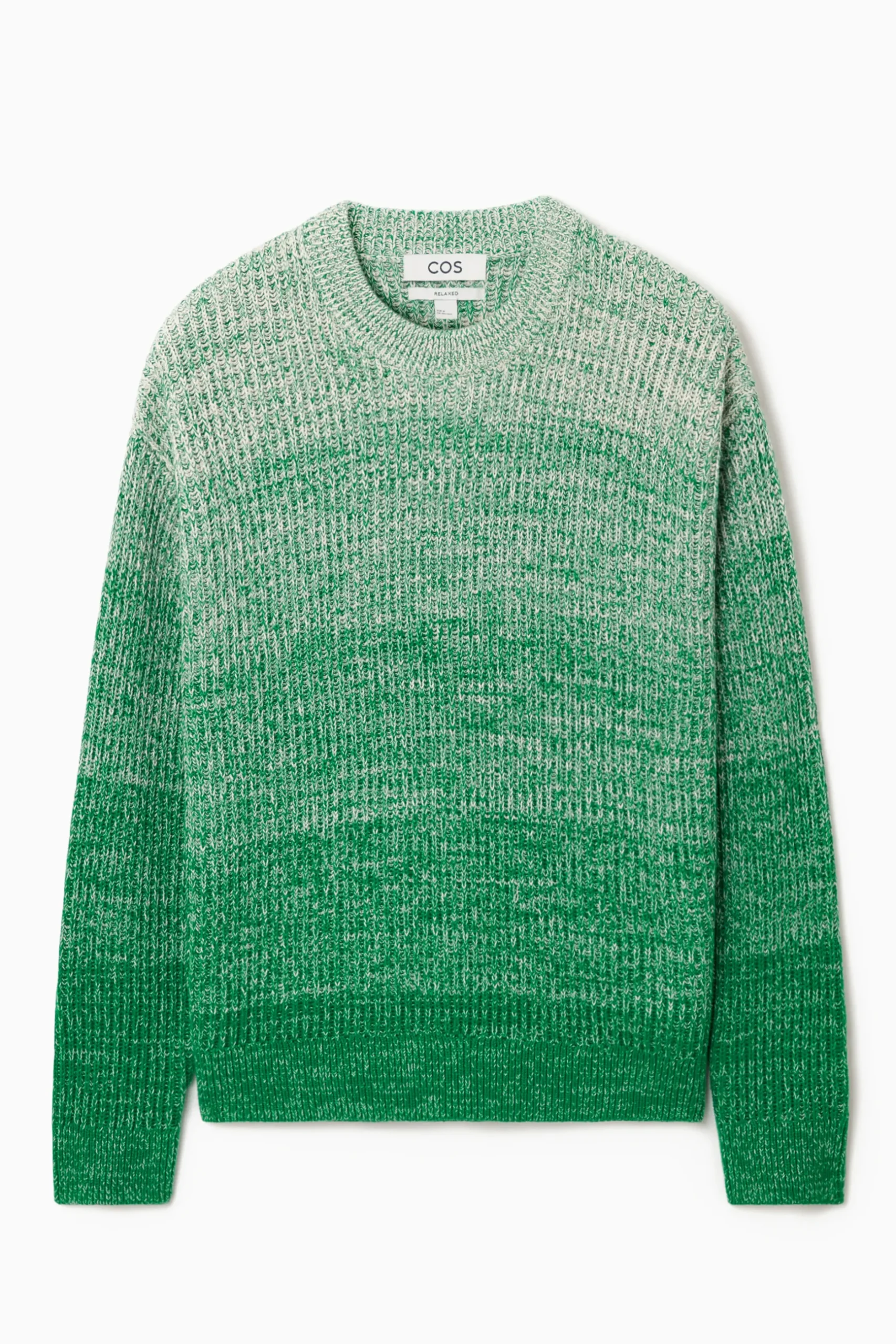 Best COS SWETER Z JEDWABIEM Z GRADIENTOWYM EFEKTEM Zielony