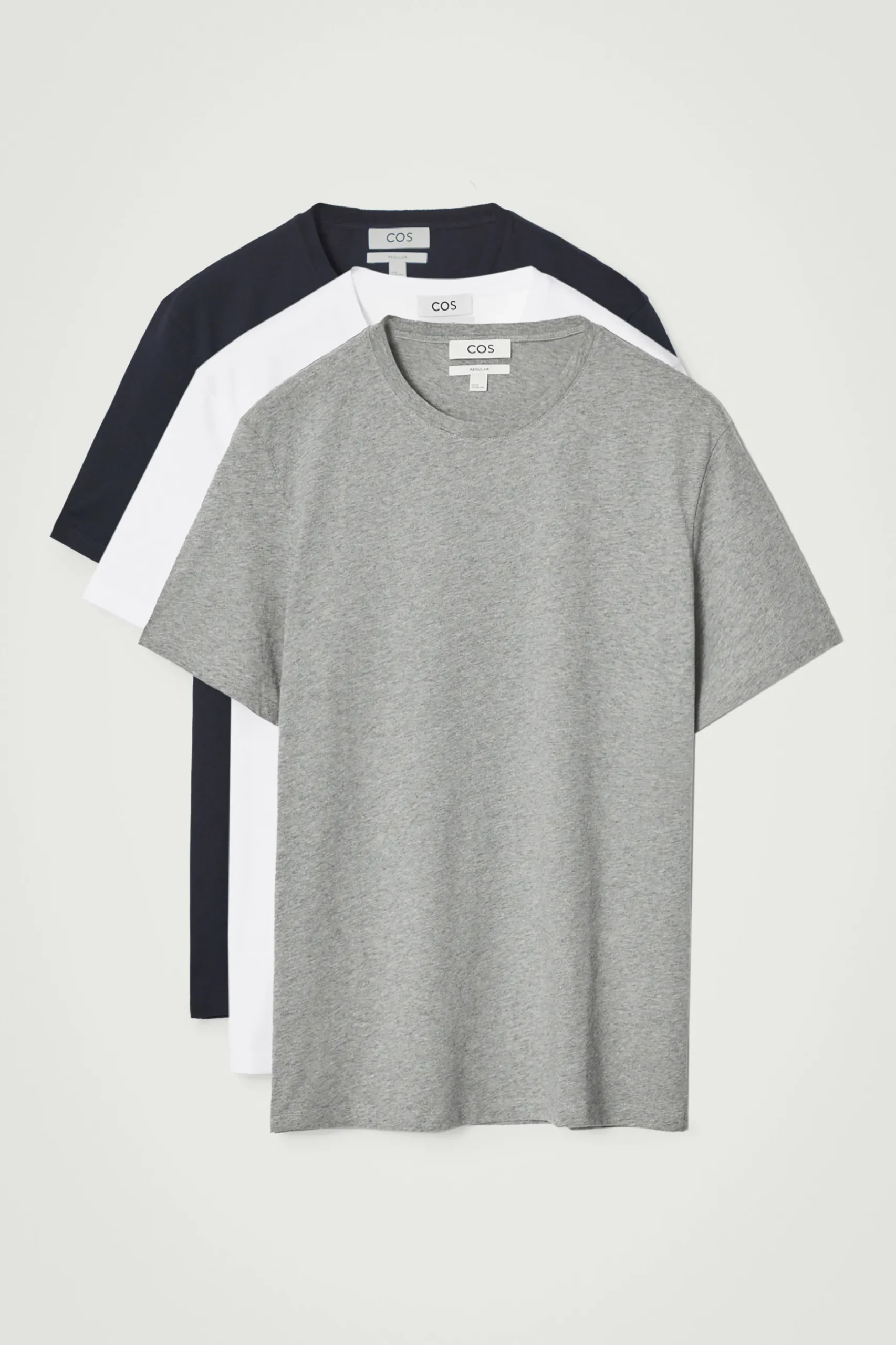 Online COS TRÓJPAK BAWEŁNIANYCH T-SHIRTÓW – REGULAR FIT