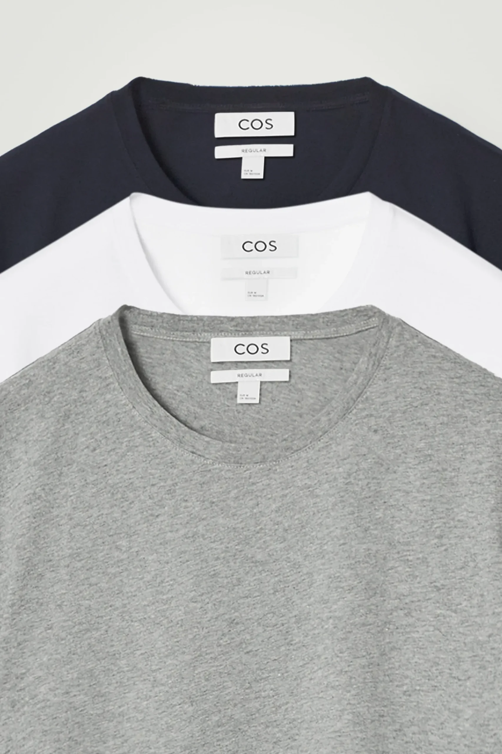Online COS TRÓJPAK BAWEŁNIANYCH T-SHIRTÓW – REGULAR FIT