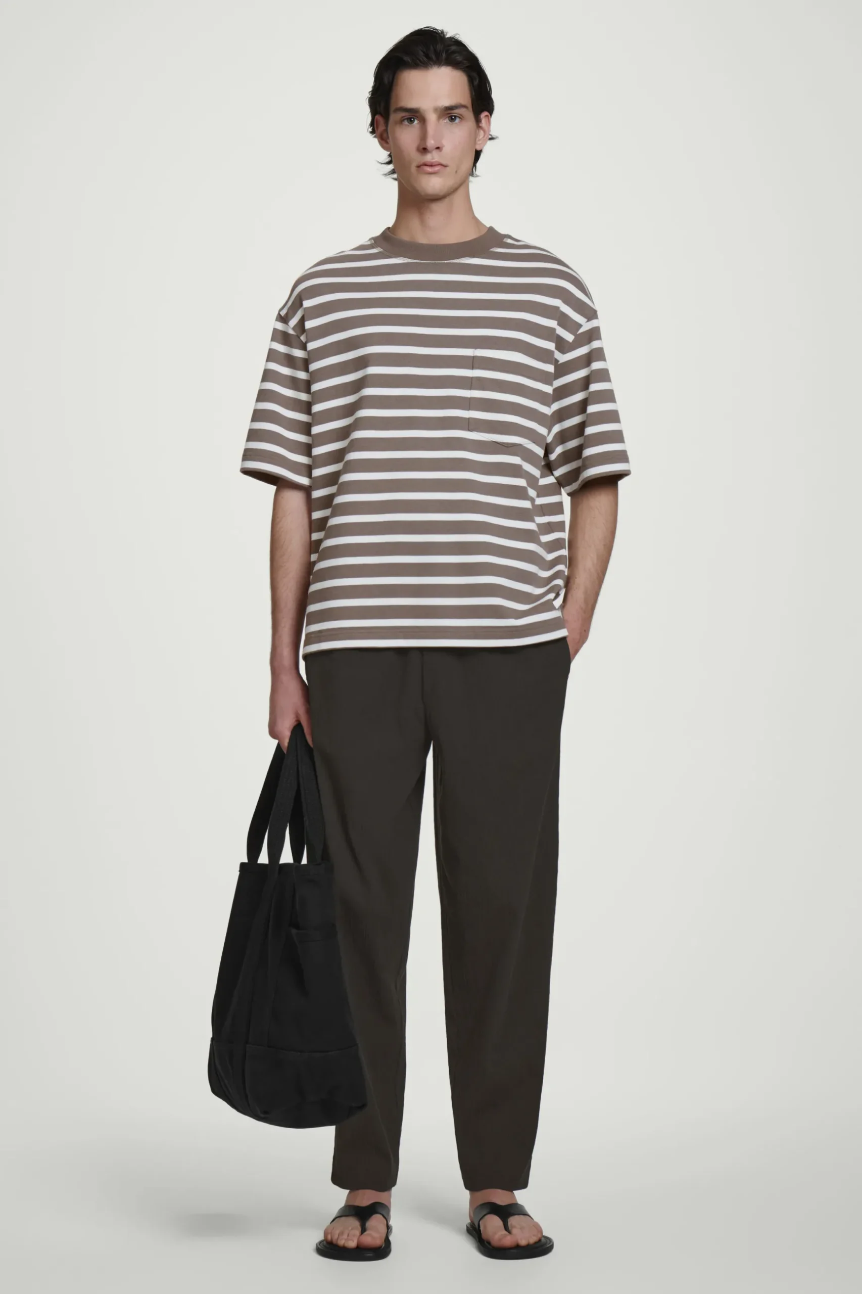 Sale COS T-SHIRT OVERSIZE Z BAWEŁNĄ O WYSOKIEJ GRAMATURZE