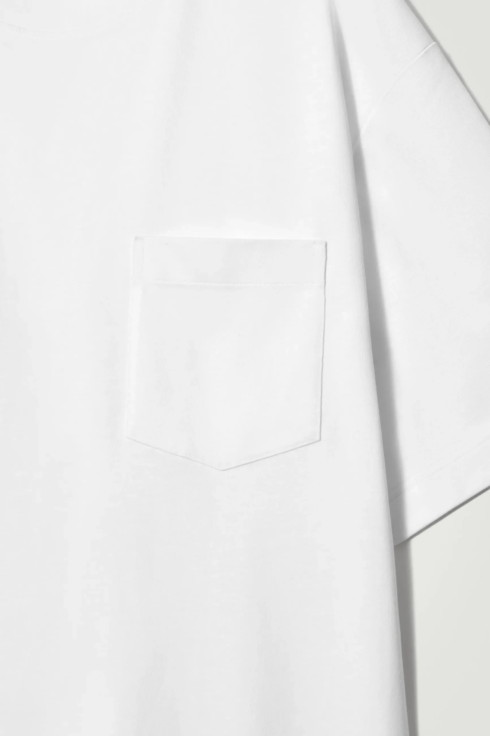 Clearance COS T-SHIRT OVERSIZE Z BAWEŁNĄ O WYSOKIEJ GRAMATURZE Biały