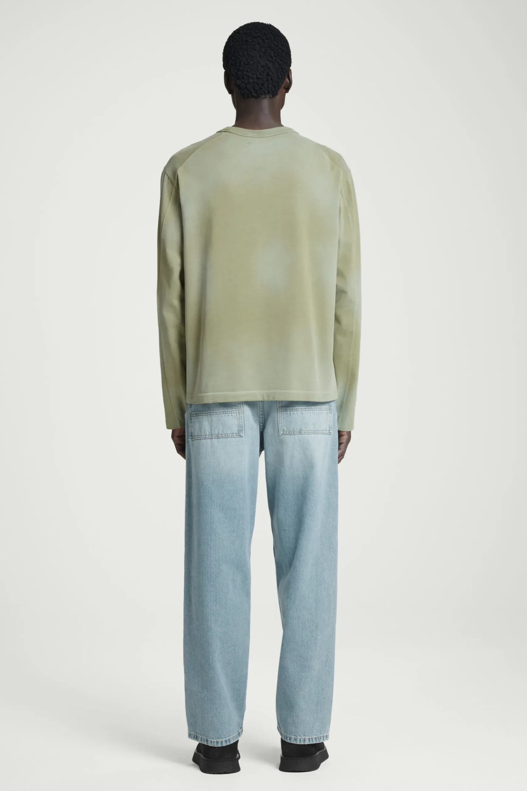Sale COS T-SHIRT Z DŁUGIM RĘKAWEM – RELAXED FIT Khaki