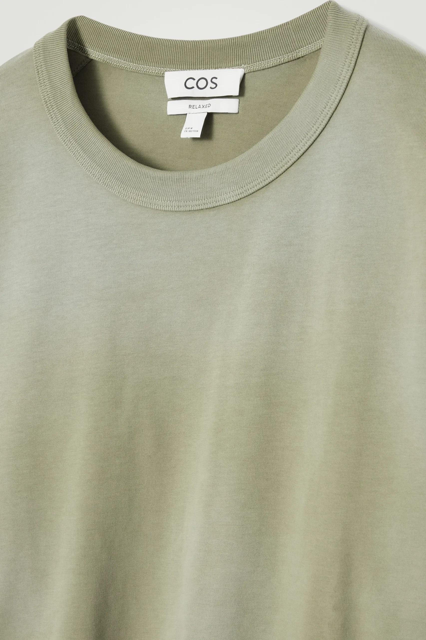 Sale COS T-SHIRT Z DŁUGIM RĘKAWEM – RELAXED FIT Khaki
