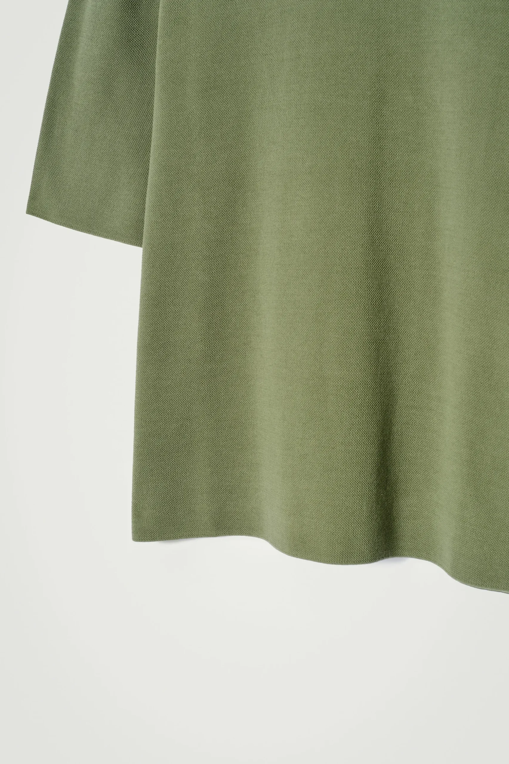 Fashion COS T-SHIRT Z DWUSTRONNEJ DZIANINY – RELAXED FIT Zielony
